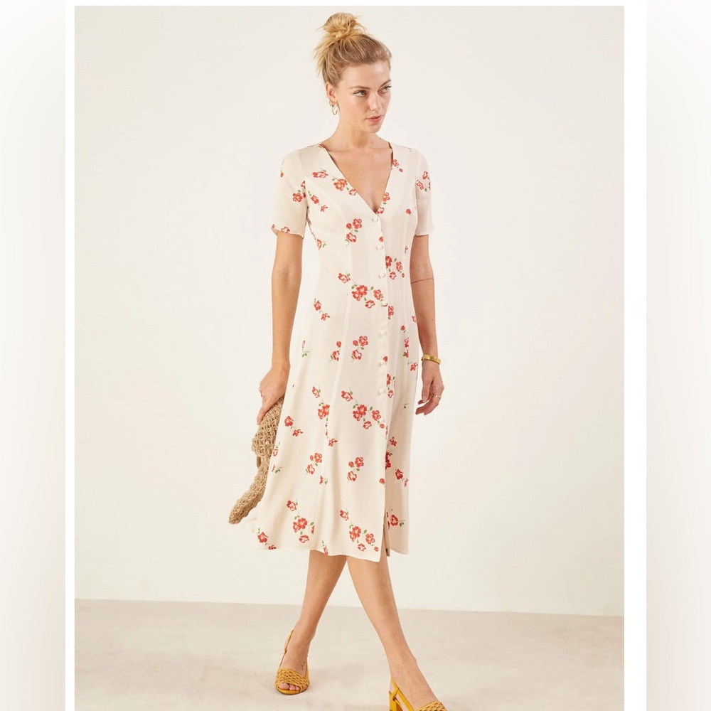 Reformation Locklin Midi Dress size 10